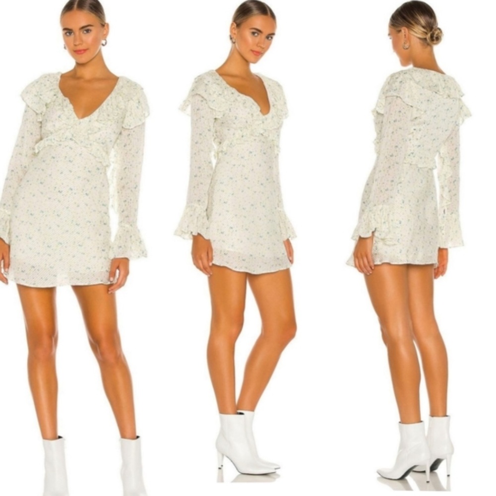 FREE PEOPLE Sweetest Thing Ruffles Mini Dress; NWT